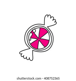 doodle icon. lollipop. vector illustration