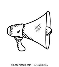 
Doodle icon of a loudspeaker

