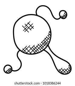 A doodle icon of a maracas
