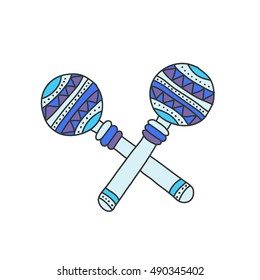 doodle icon. maracas. vector illustration