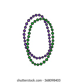 mardi gras beads vector