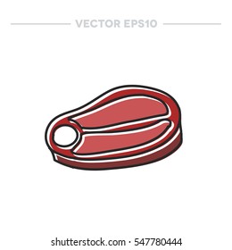 doodle icon. meat. vector illustration