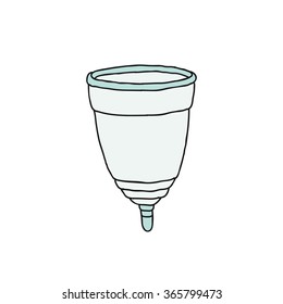 doodle icon. menstrual cup. vector illustration