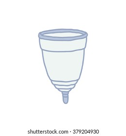 doodle icon. menstrual cup. vector illustration
