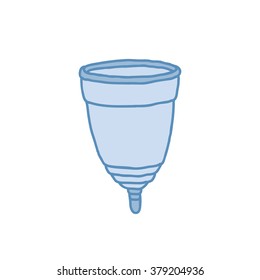 doodle icon. menstrual cup. vector illustration