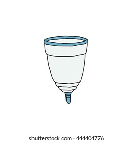 doodle icon. menstrual cup. vector illustration