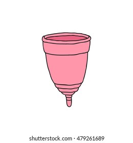 doodle icon. menstrual cup. vector illustration