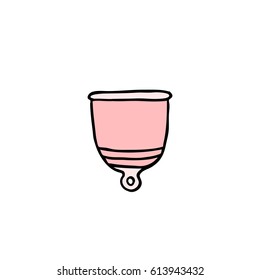 doodle icon. menstrual cup. vector illustration