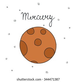 doodle icon. Mercury. vector illustration