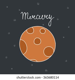 doodle icon. Mercury. vector illustration