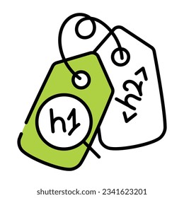 Ein doodle Symbol für Meta-Tags 
