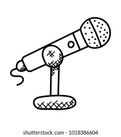 
Doodle icon of a MIC or Microphone
