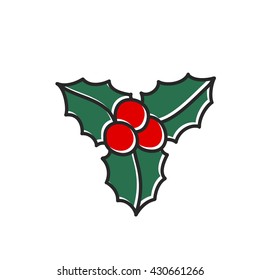 doodle icon. mistletoe. vector illustration