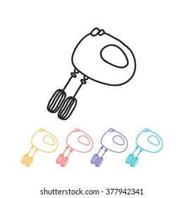 doodle icon. mixer. vector illustration