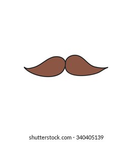 doodle icon. mustache. vector illustration