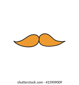 doodle icon. mustache. vector illustration