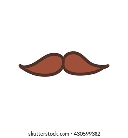 doodle icon. mustache. vector ilustration