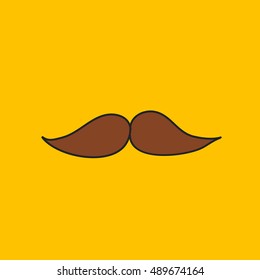 doodle icon. mustache. vector ilustration