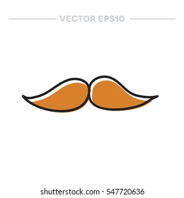 doodle icon. mustache. vector ilustration