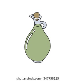 doodle icon. olive oil. vector illustration