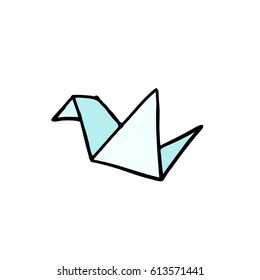 doodle icon. origami. isolated on white background. vector illustration