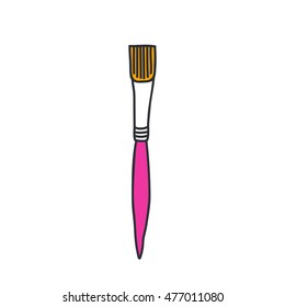 doodle icon. paint brush. vector illustration