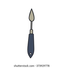 doodle icon. painting palette knife . vector illustration