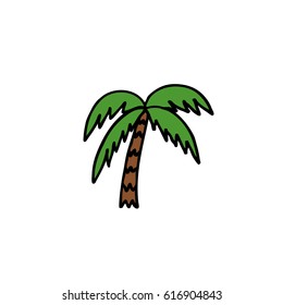 doodle icon. palm. vector illustration
