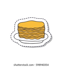 doodle icon. pancakes. isolated on white background. vector illustration