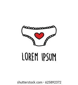 doodle icon. panties