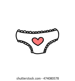 doodle icon. panties. vector illustration