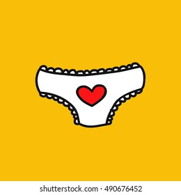 doodle icon. panties. vector illustration