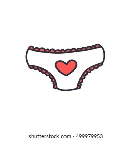 doodle icon. panties. vector illustration