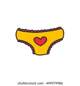 doodle icon. panties. vector illustration