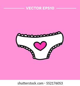 doodle icon. panties. vector illustration