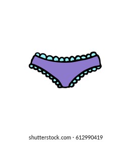 doodle icon. panties. vector illustration