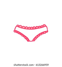 doodle icon. panties. vector illustration