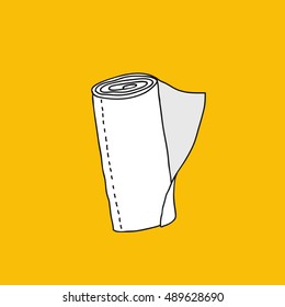 doodle icon. paper towel. vector illustration