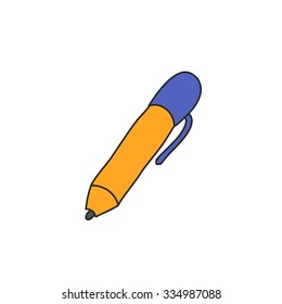 doodle icon. pen. vector illustration