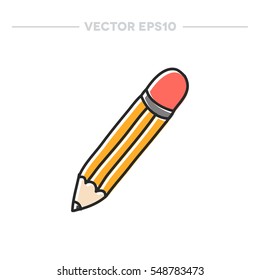 doodle icon. pencil. vector illustration