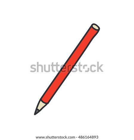 doodle icon. pencil. vector illustration