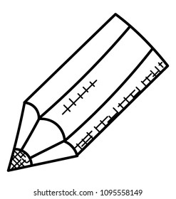 
doodle icon pencil for writing, editing and drafting content
