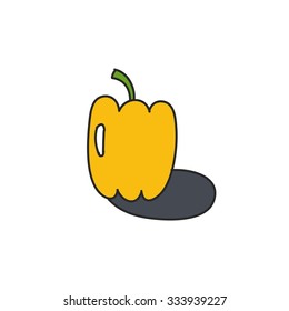 doodle icon. pepper. vector illustration