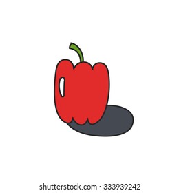 doodle icon. pepper. vector illustration