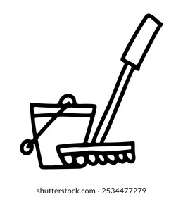 Doodle Icon of Place for cleaning tools