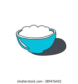 doodle icon. plate of food. vector illustration