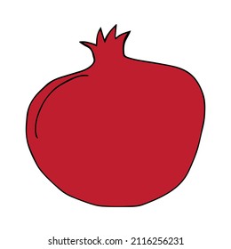 doodle icon. pomegranate. vector illustration