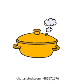 doodle icon. pot. vector illustration