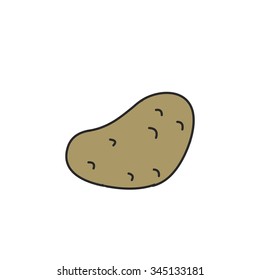 doodle icon. potato. vector illustration
