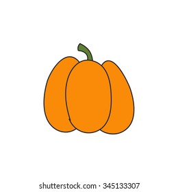 doodle icon. pumpkin. vector illustration